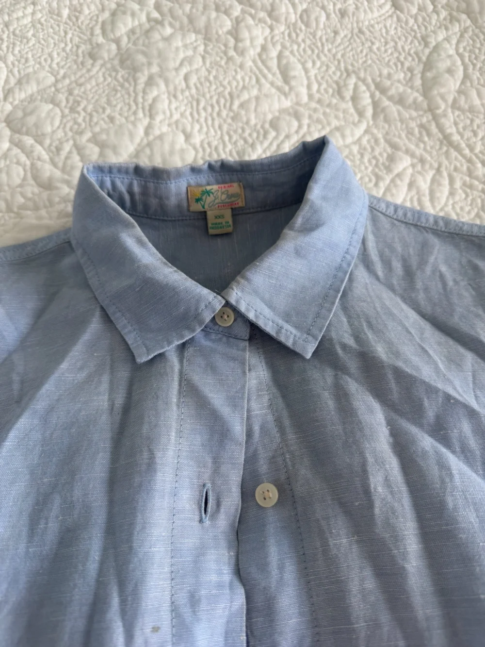 J. Crew Light Blue Button-Down Cover Up